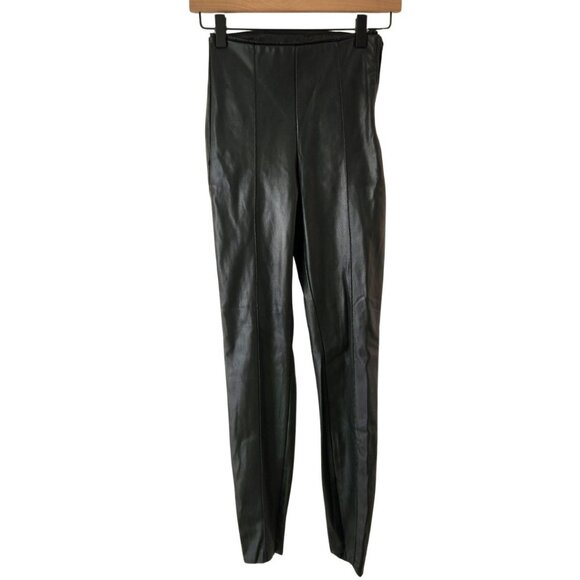 Zara Pants - NWOT Zara Faux Leather Black High Waisted Leggings Pants Women's XS